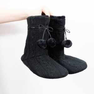 *Patti G Black Slipper Booties